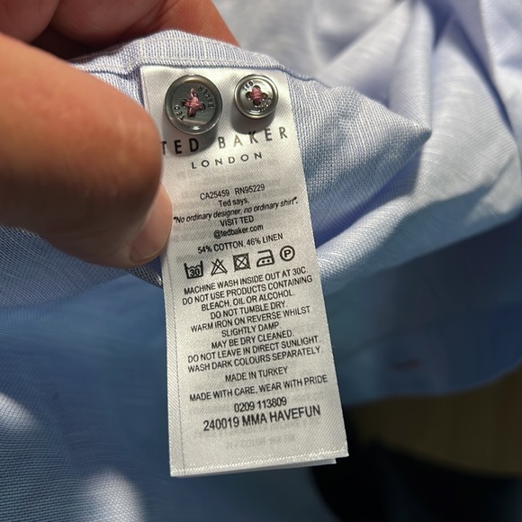 Ted Baker shirt linen blend size 6 - Picture 3 of 7